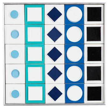 A Victor Vasarely porcelain relief, Rosenthal Studio linie, Germany ca 1973.