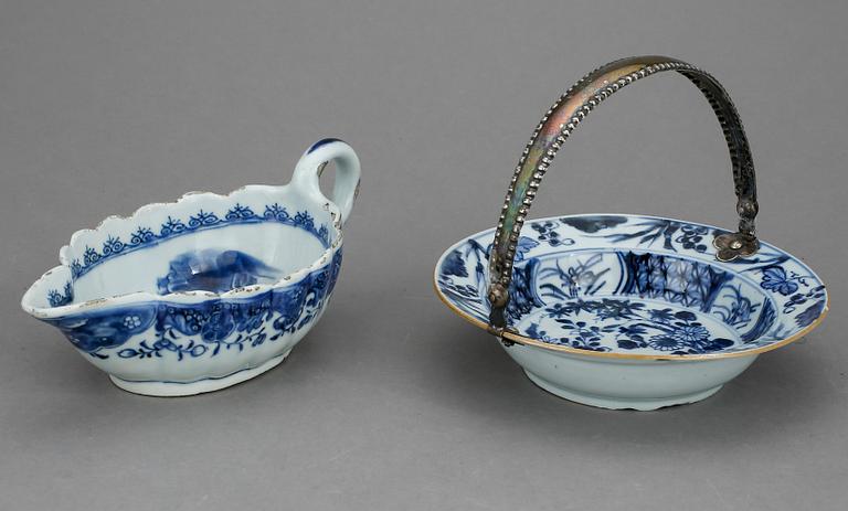 SÅSSNIPA och FAT, porslin, Kina, Qingdynastin, 1700-tal.