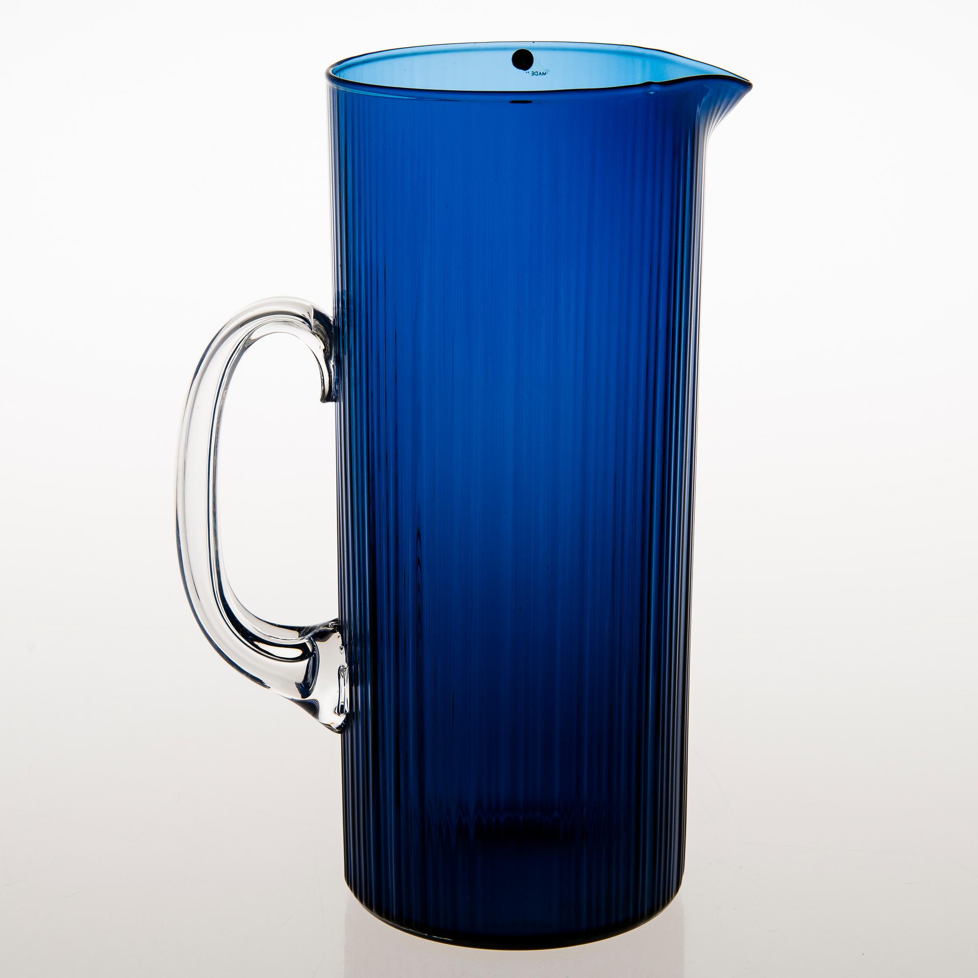 TAPIO WIRKKALA, a set of six glasses and a pitcher, Iittala, the latter half of the 20th century.
