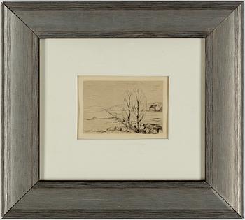 EDVARD MUNCH, drypoint, from Die Kunst des Radierens, 1919.