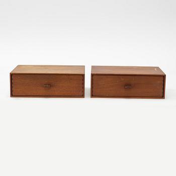 Uno & Östen Kristansson, a set of four modular cabinets from Luxus, second half of the 20th Century.