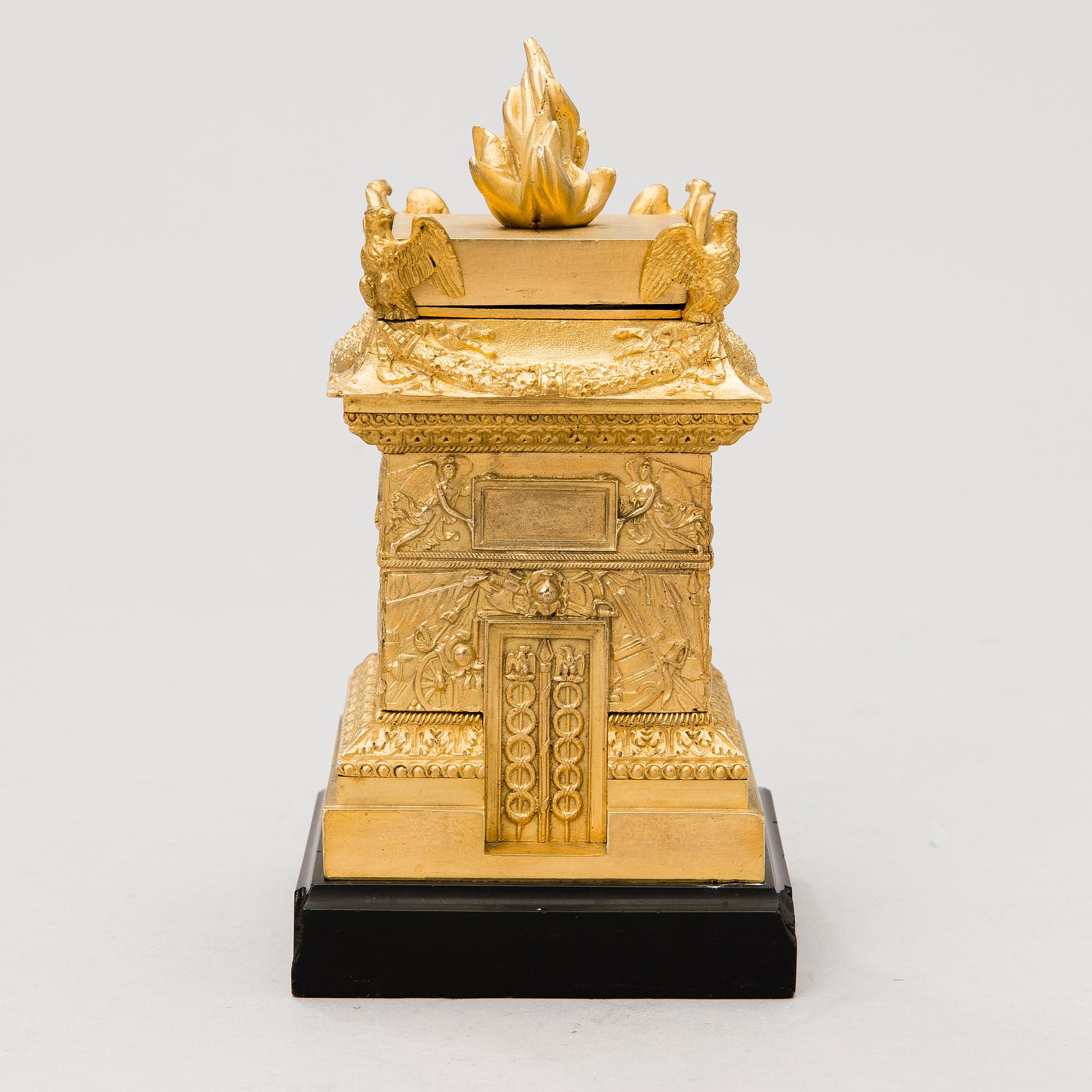 CANDLESTICK/CASSOLETTE, ormolu, France early 19th century.