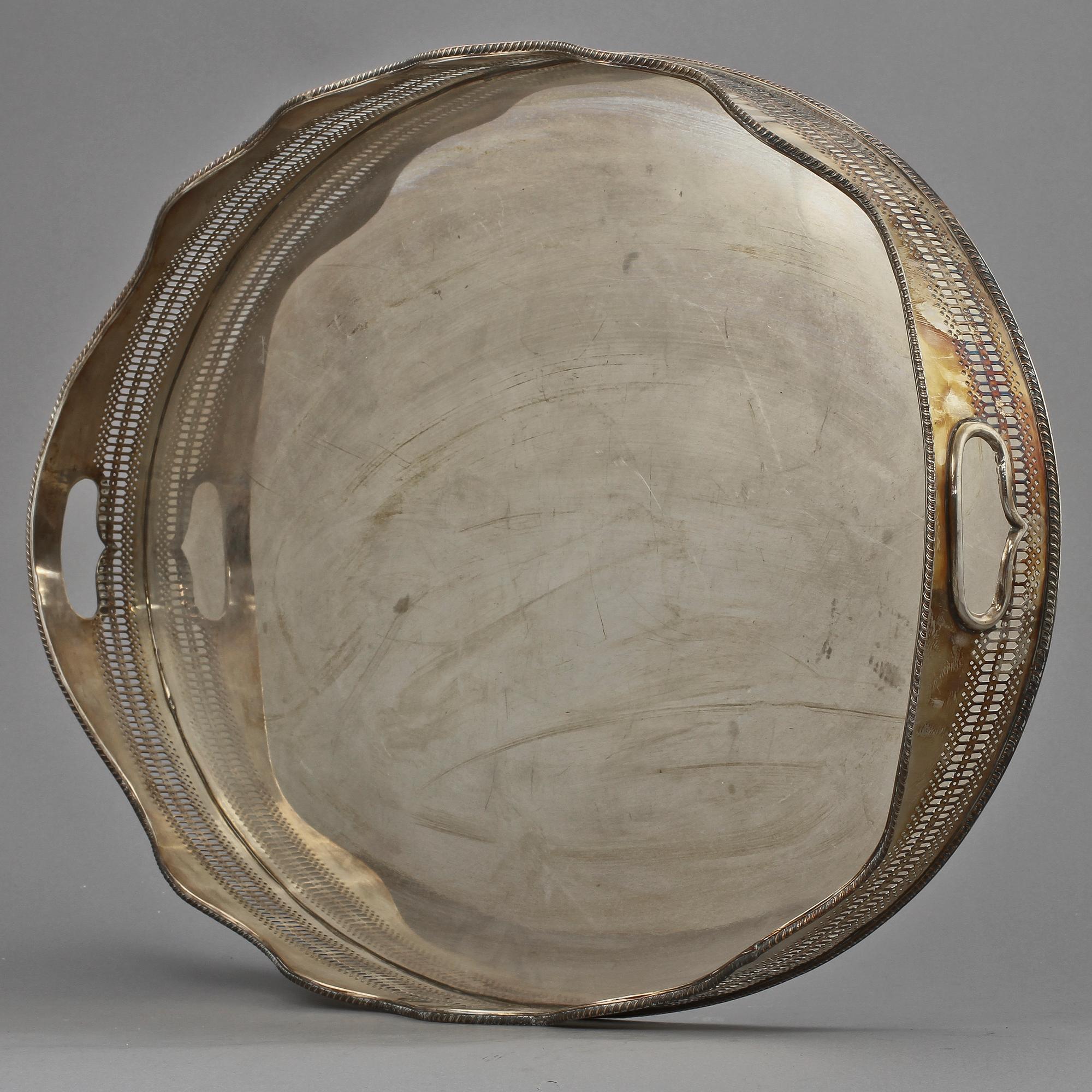 SERVERINGSBRICKA, nysilver, 1900-tal.