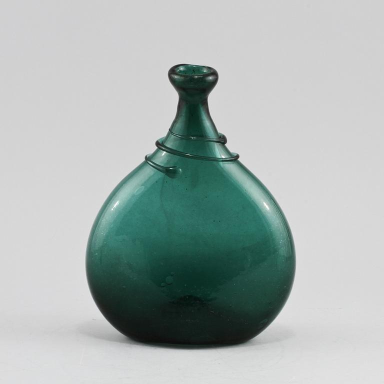 FLASKA, glas, troligen 1700-tal.