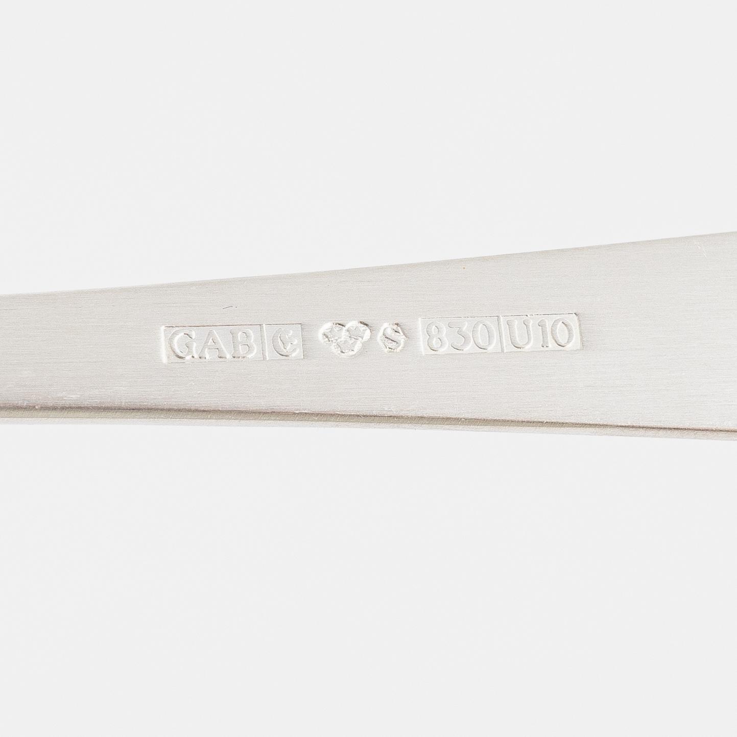 Jacob Ängman, bestick, 25 delar, silver, modell 'Rosenholm', GAB, bl a Eskilstuna 1992.