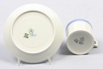 KAFFEKOPPAR, 12 st, porslin, "Blå vifte", Royal Copenhagen.