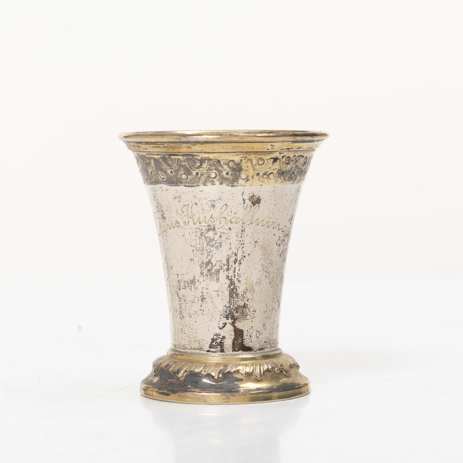 Ten Swedish silver beakers, mark of KG Markströms, Uppsala, some 1903.