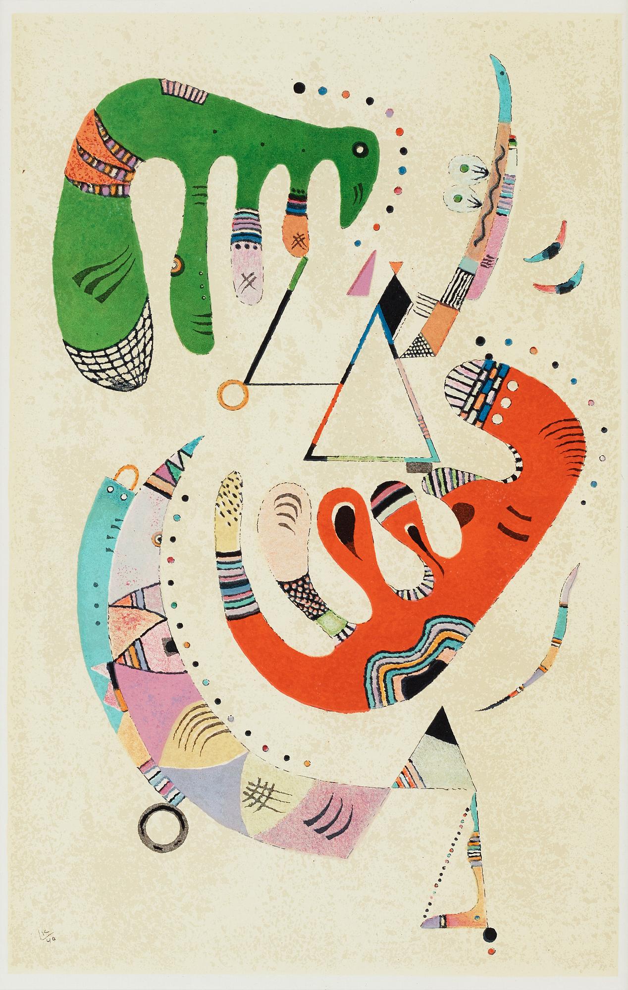 Wassily Kandinsky, efter, färglitografi, signerad i trycket, ur