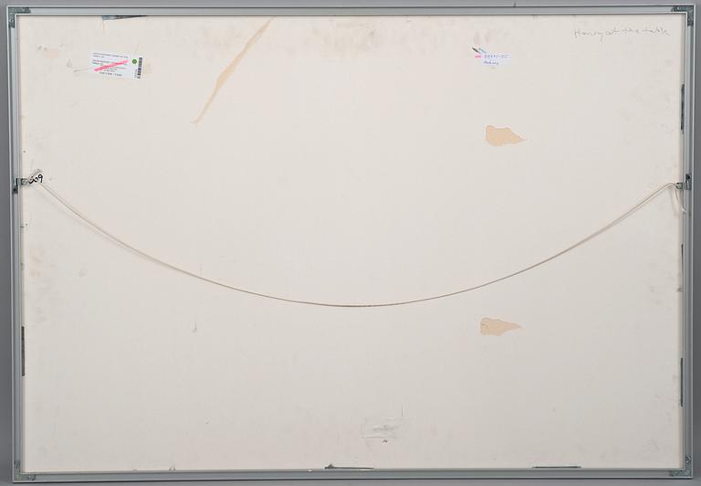 David Hockney, HENRY AT THE TABLE.