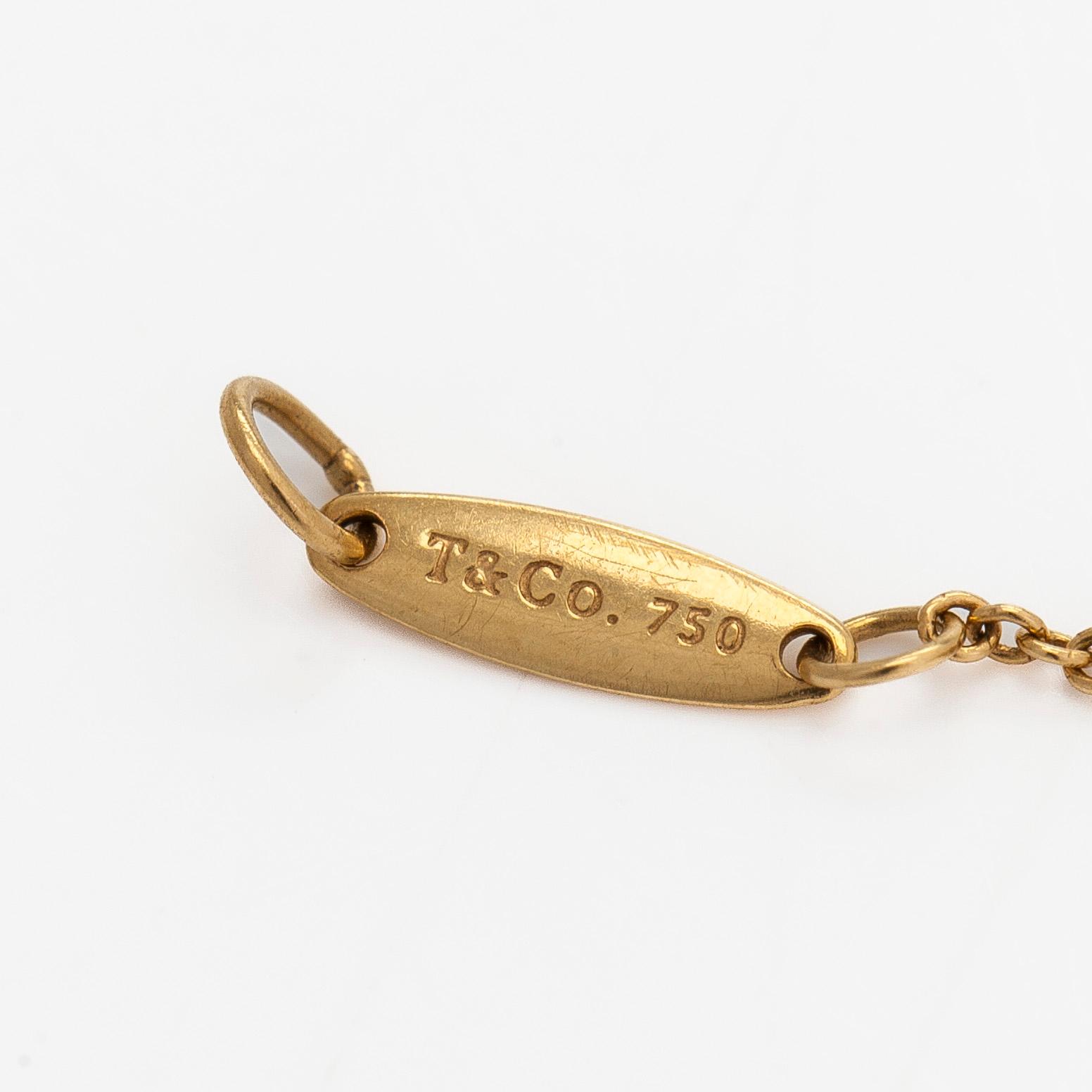 Tiffany & Co, Elsa Peretti, an 18K gold bracelet, 'Diamonds by the Yard ...