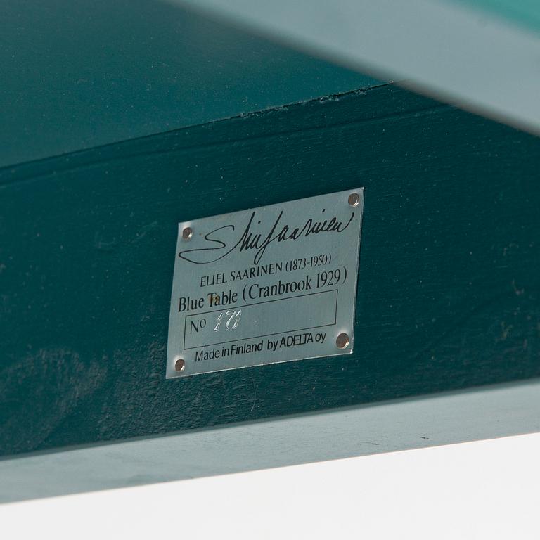 Eliel Saarinen, furniture, 5 pieces, "Blue suite" for Adelta, Finland 1980s.