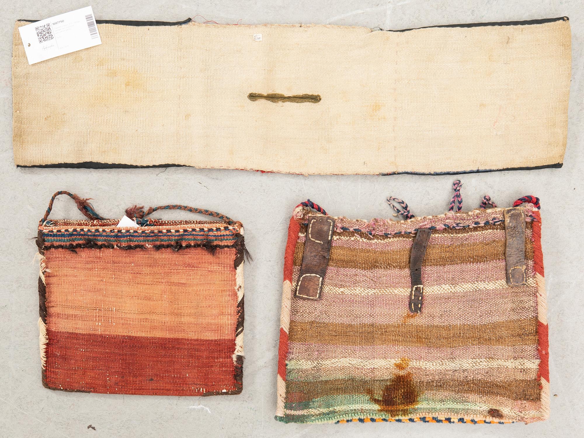 Chanteh/Väskor 3 st   Afshar, Kashgai och Shasavan semiantika/antika.