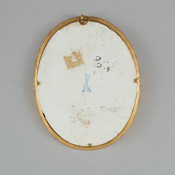 A Meissen miniature painting on porcelain, late 19th Century.