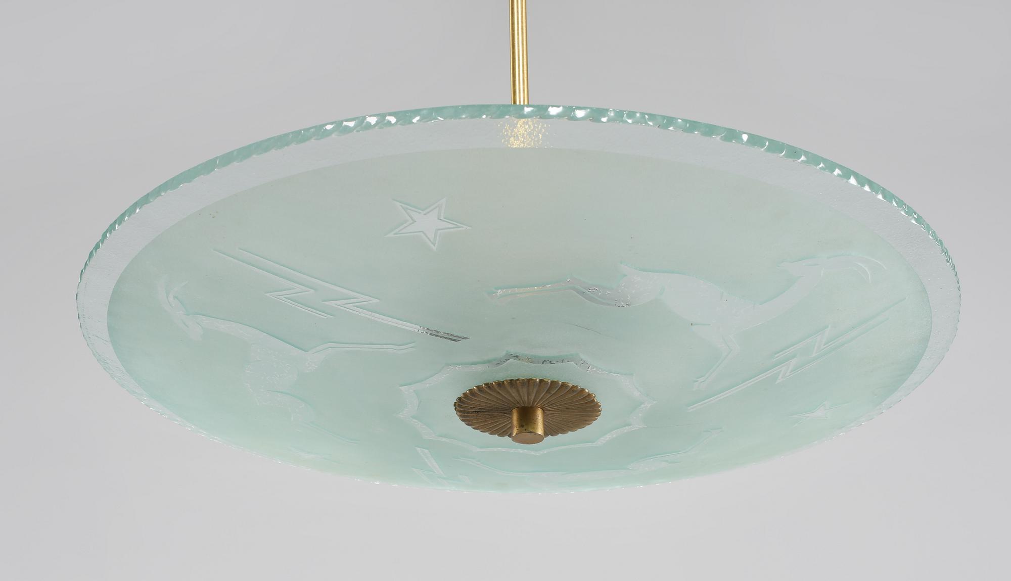 TAKLAMPA, 1930/40-tal, höjd ca 52 cm.