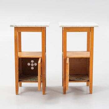 Bedside tables, a pair, early 20th century.