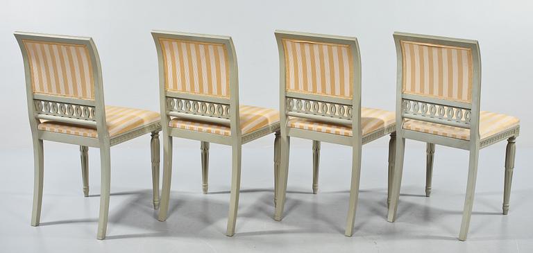 STOLAR, 4 st, sengustaviansk stil, 1900-talets andra hälft.