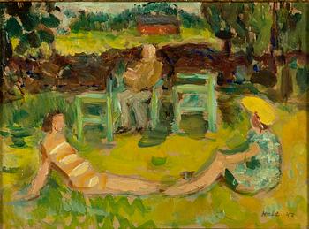 Edward Hald, In the garden.