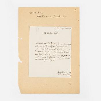 Autograph Letter Signed by Grand Duchess Alexandra Pavlovna.