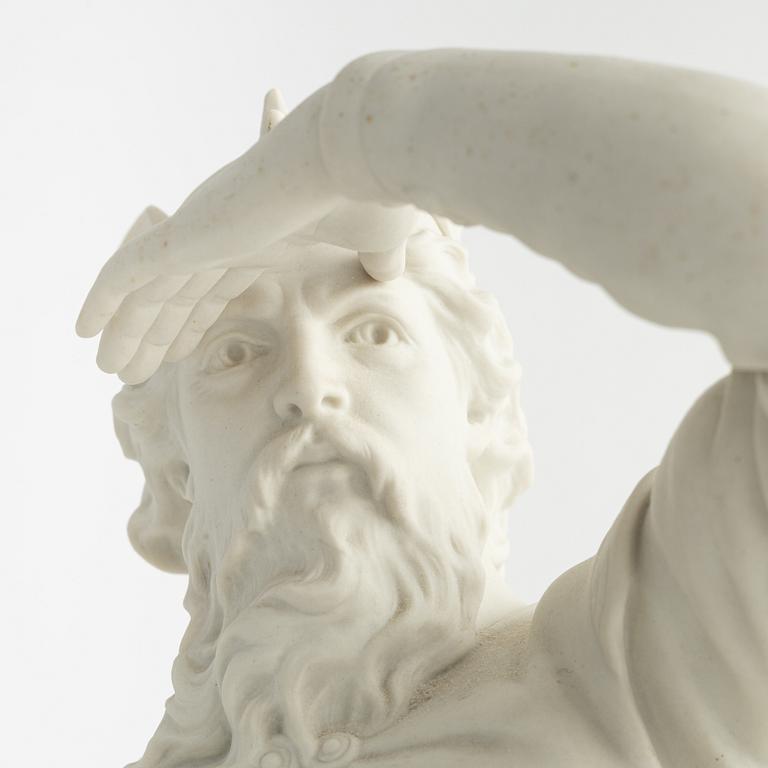 A biscuit porcelain figurine, Gustafsberg, dated 1907.