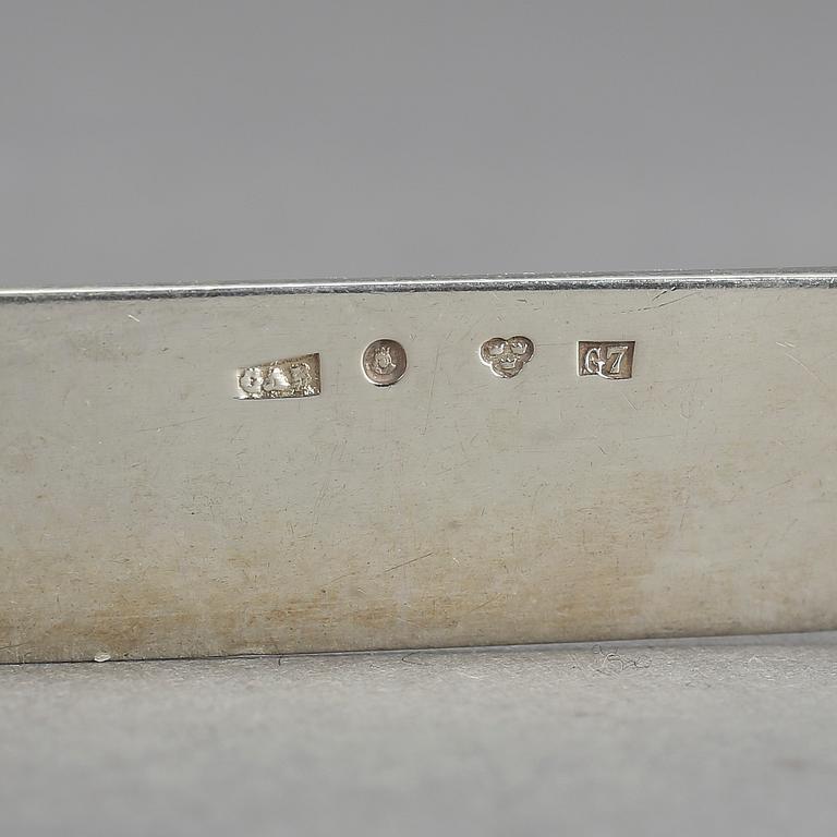 FRUKTKNIVAR, 15 st, silver, bla GAB, bla Stockholm 1800-1900-tal. Tot ca 470 gram.