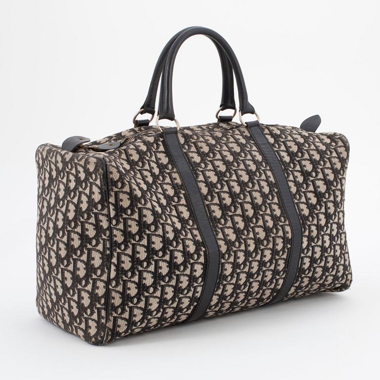 CHRISTIAN DIOR, a black monogram canvas bag.