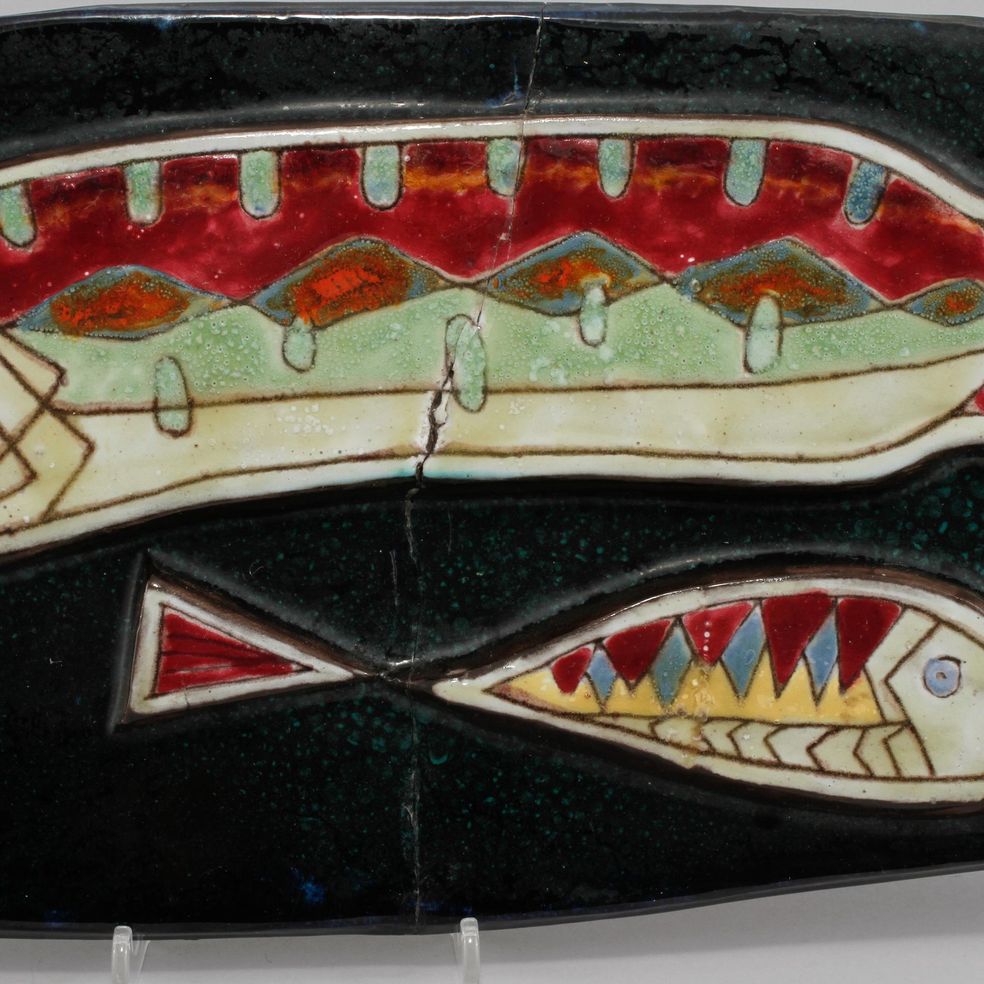 RELIEF, keramik, Taisto Kaasinen, Ekeby, 1900-talets mitt/andra hälft.