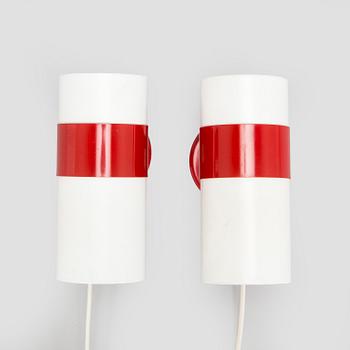 A pair of 1960s wall lights for Stockmann Orno.