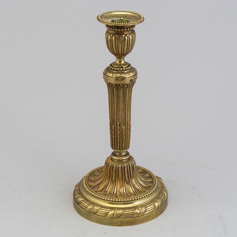 LJUSSTAKE, brons, gustaviansk stil, omkring 1900.
