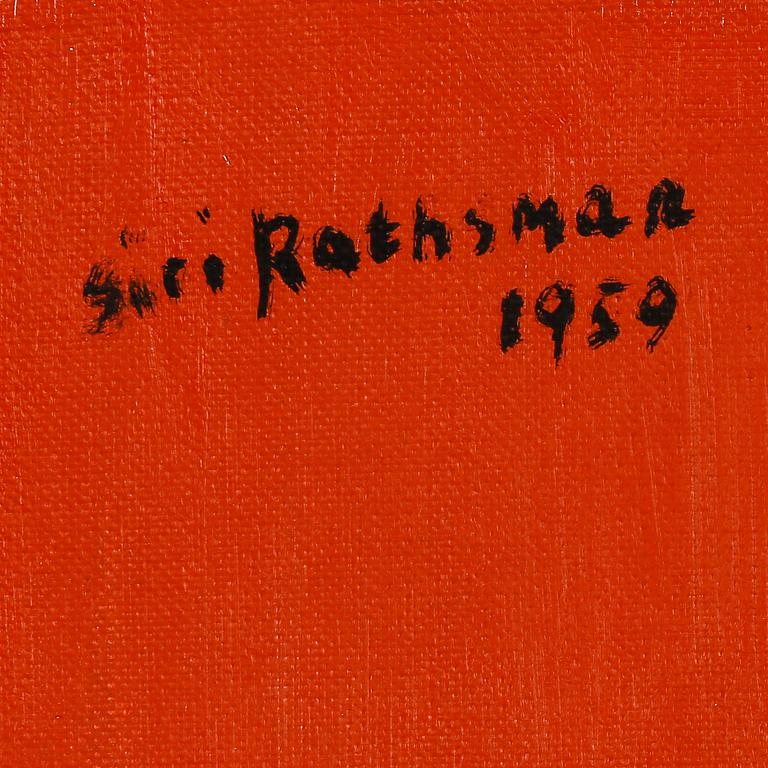 SIRI RATHSMAN, olja på duk, signerad och daterad 1959.