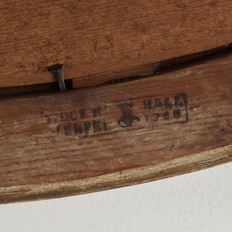 SPEGELLAMPETTER, för två ljus, ett par, av Johan Åkerblad (mästare i Stockholm 1758-1799), gustavianska.