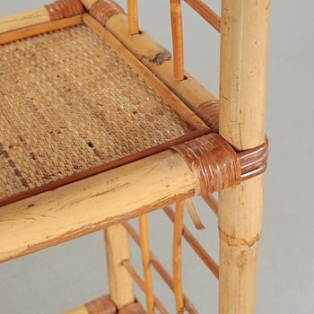 A rattan shelf, second half of the 20th century.