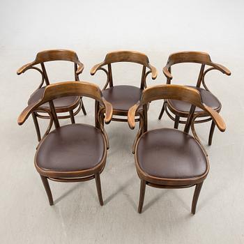 Armchairs 5 pcs Gemla late 20th century.