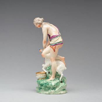 A Ludwigsburg allegorical porcelain figure, Germany, late 18th Century.