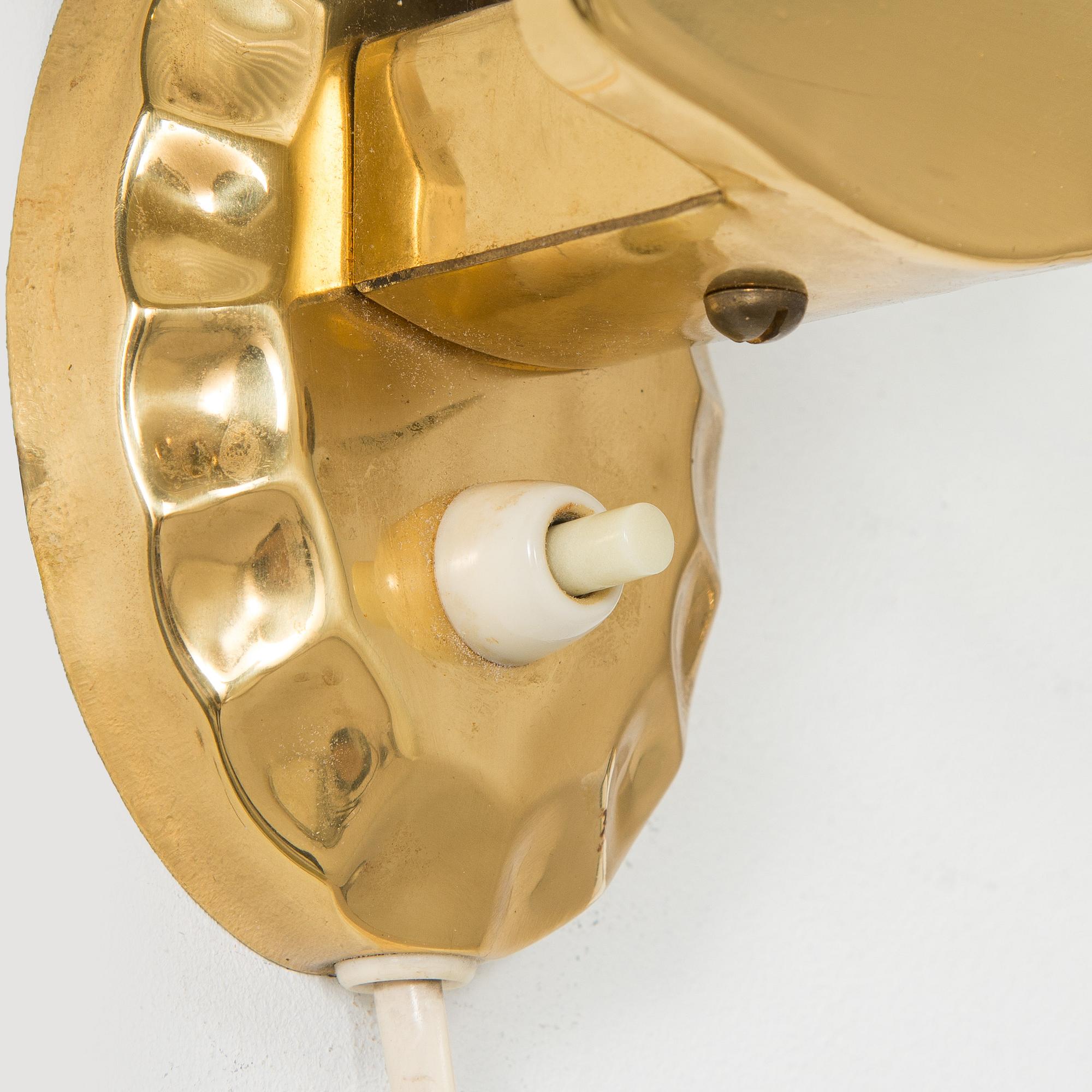 Vägglampor, ett par, Valinte, 1900-talets mitt.