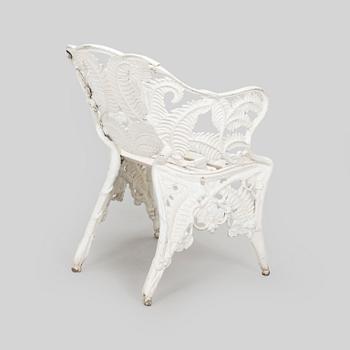 Trädgårdsstol, "Ormbunke", Melins Anderstorp, 1900-talets andra hälft.