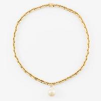 Collier 14K guld med odlad barock South sea pärla.