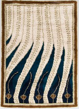 Akseli Gallen-Kallela, A finnish long pile rya rug, model for Friends of Finnish Handicraft. Ca 190 x 132 cm.