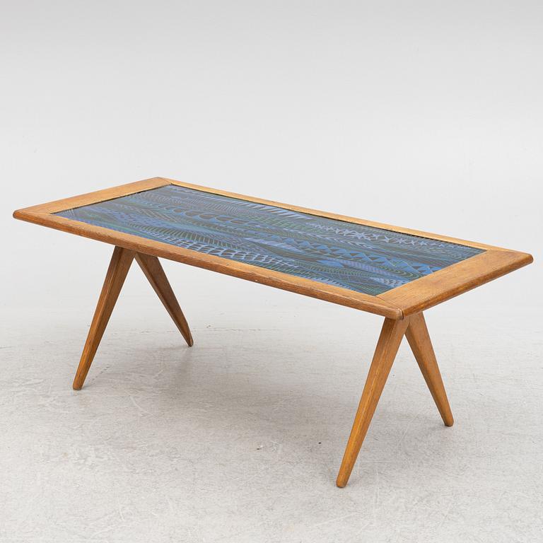 Stig Lindberg & David Rosén, coffee table, "Waves" from the Nordiska Kompaniet "Futura" series. 1954.