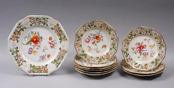 FRUKTSERVIS, 10 delar, porslin. Bavaria.