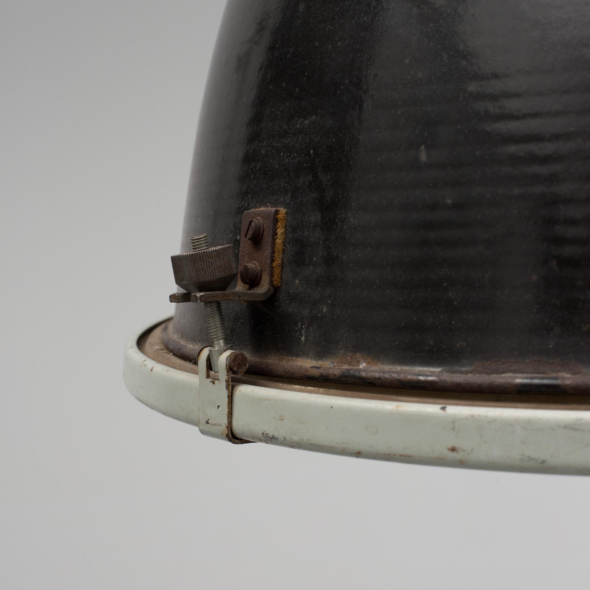 A mid 20th century industrial lamp.