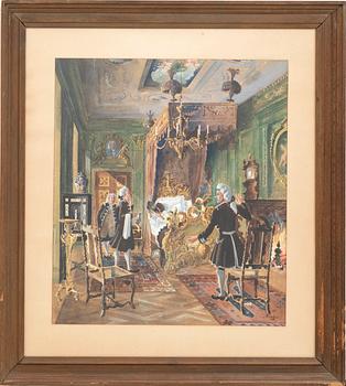 Rudolf Carlborg, watercolour signed and dated 1948.