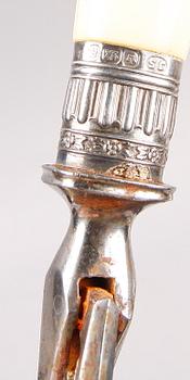 TRANSCHERBESTICK, ben och silver. Sheffield 1893-94.