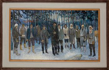 KOSTI AHONEN, oil on board, signed and dated 1981.