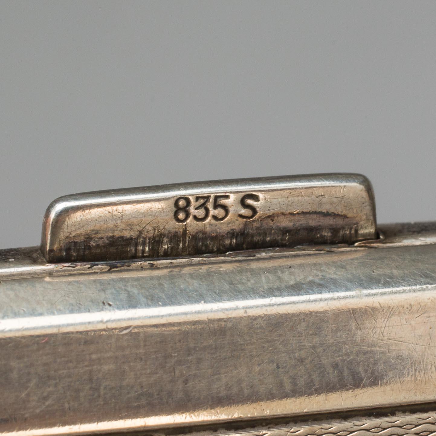 SKRIN, ETUI OCH BRICKA, 3 delar, silver, div mästare.