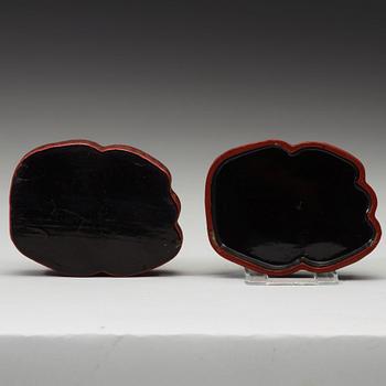 A lacquer box with cover, Qing dynasty (1644-1912).