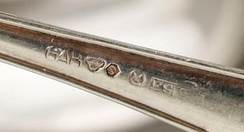 BESTICK, 15 delar, silver, svenska stämplar, 1800-/1900-tal. Vikt ca 399 g.
