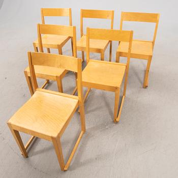 Sven Markelius, a set of stackable birch chairs.