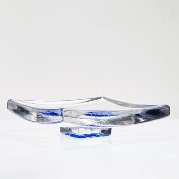 Bertil Vallien, a cast glass dish, Kosta Boda Sweden.