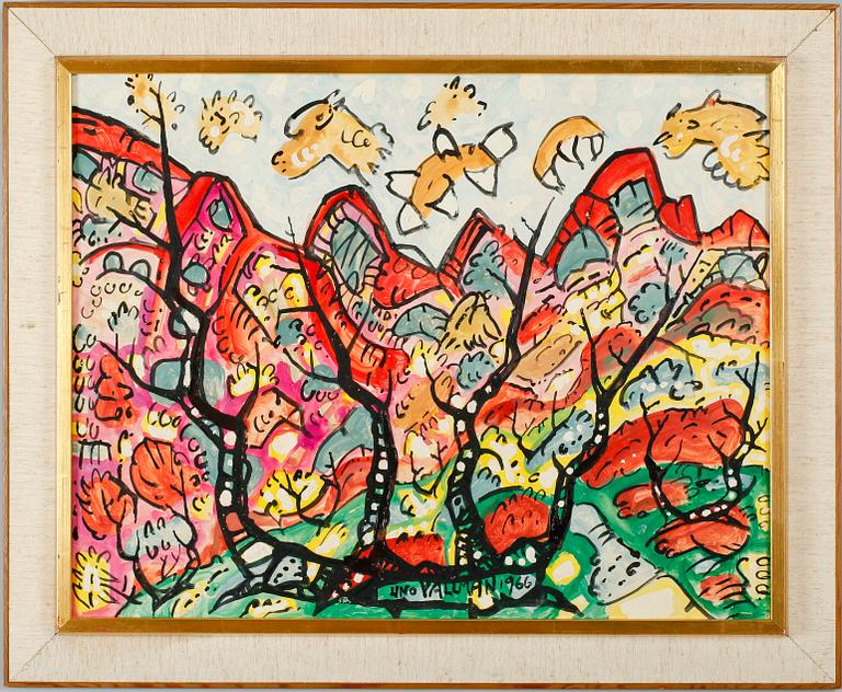 UNO VALLMAN, olja på pannå, signerad och daterad 1966.