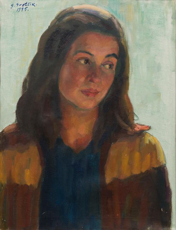 GEORGES VON SWETLIK, öljy kankaalle, signeerattu ja päivätty 1945.